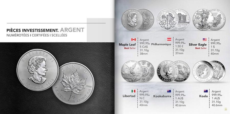 Once moderne d'argent