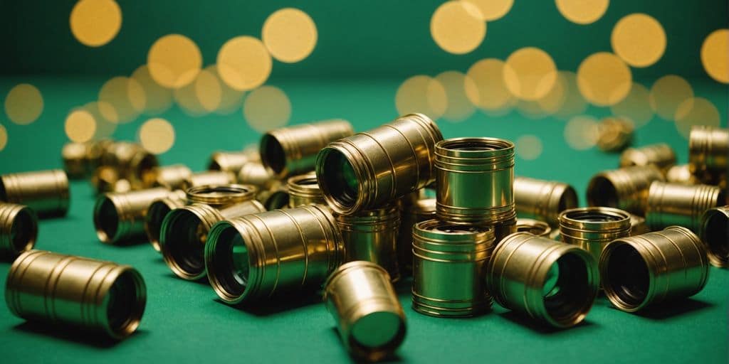 Lingots d'or recyclé sur fond vert, symbolisant durabilité.