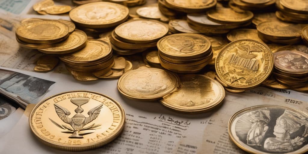 gold coins and tax documents
