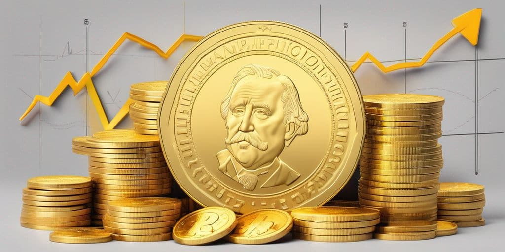 gold coins and inflation graph