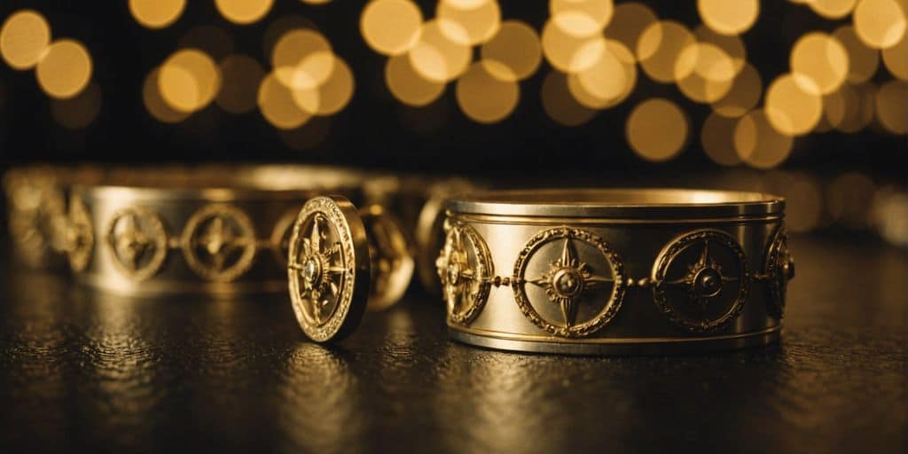 Pièces d'or emblématiques de différentes époques historiques.