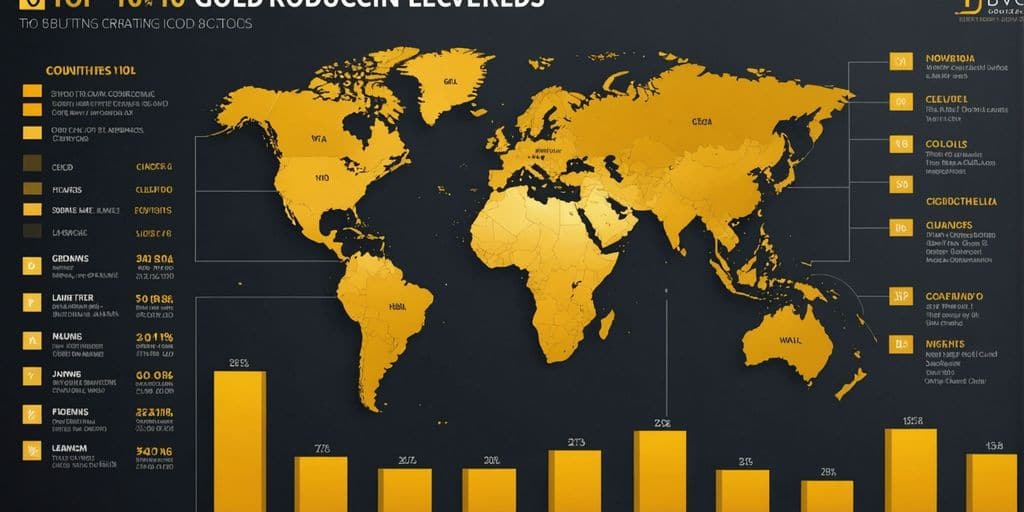 Carte des plus gros producteurs d'or