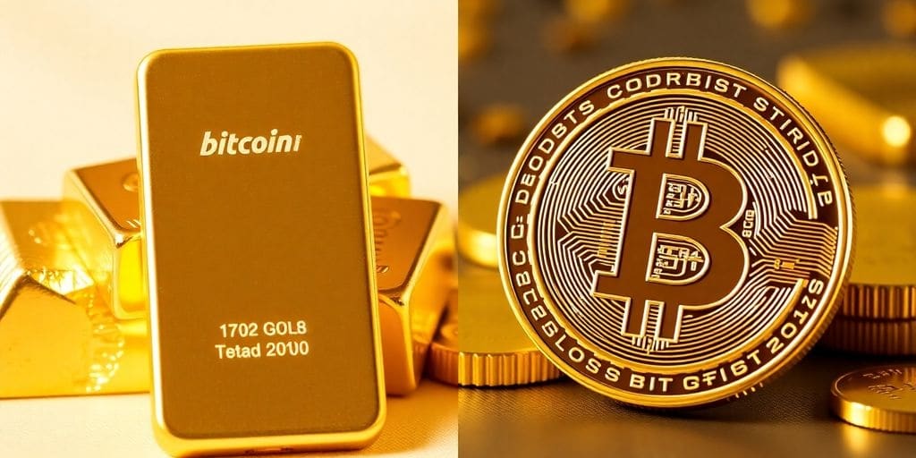 Comparaison entre l'or et le bitcoin.