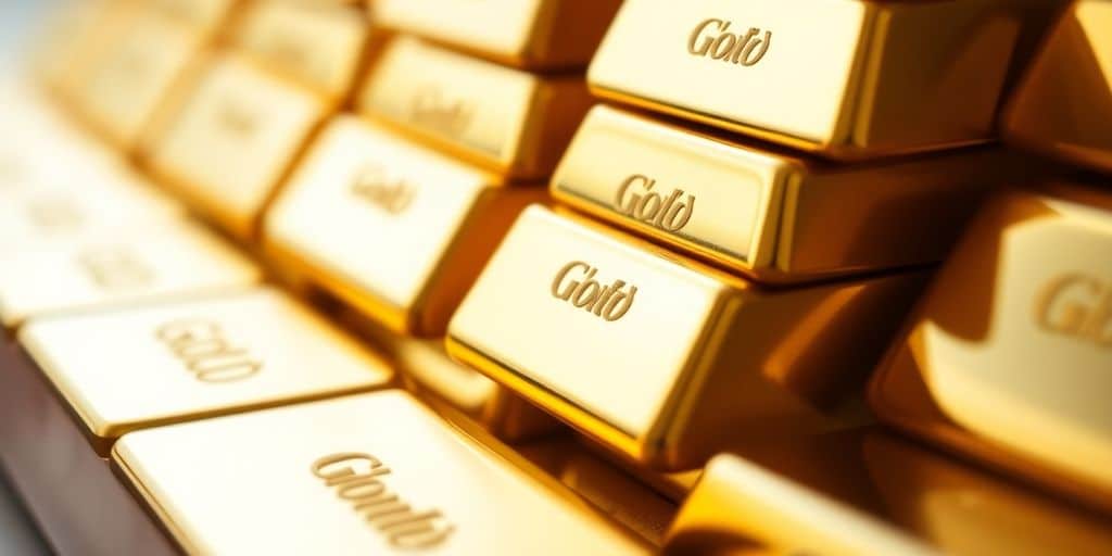 Barres d’or empilées, évoquant la générosité.