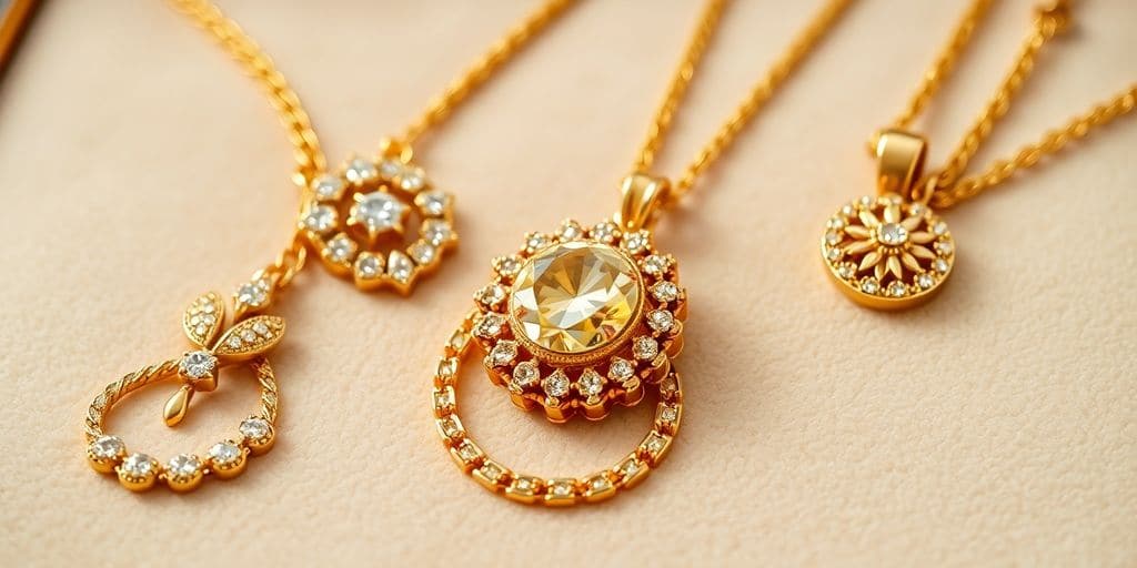 Bijoux en or élégants sur fond en velours.