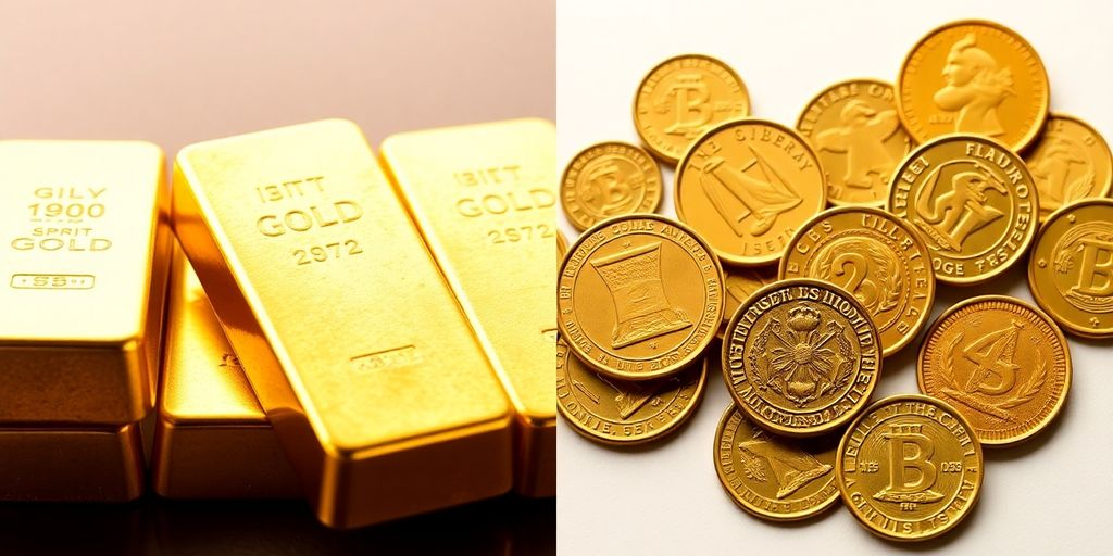 Or d’investissement et or de collection en image.