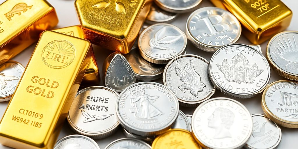 Or, platine, argent et palladium en métaux précieux.