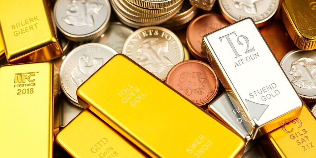 Comparaison de l'or et des autres métaux précieux.
