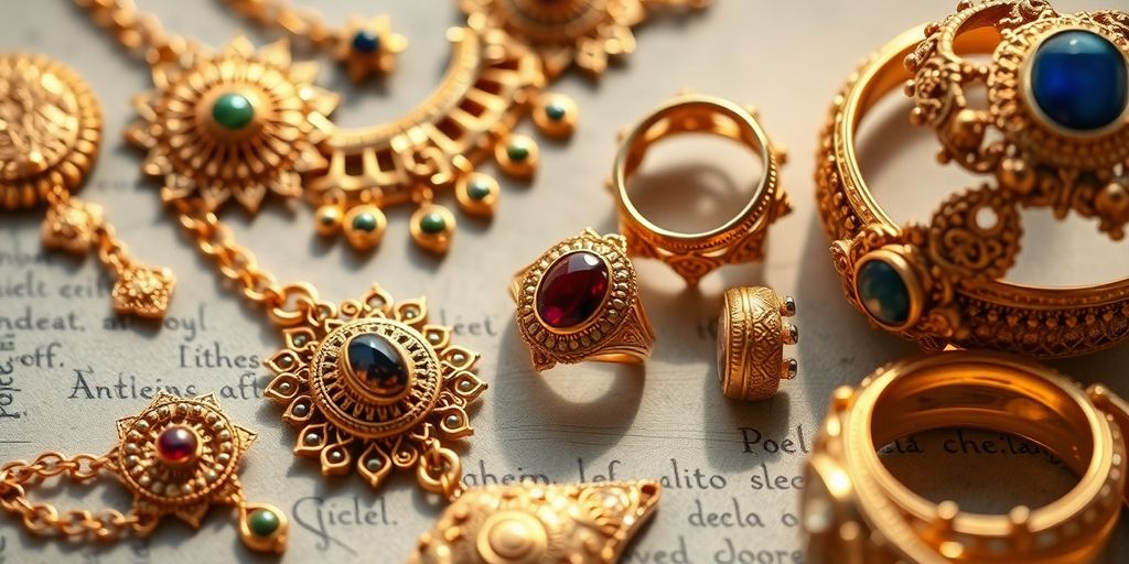 Collection de bijoux anciens en or