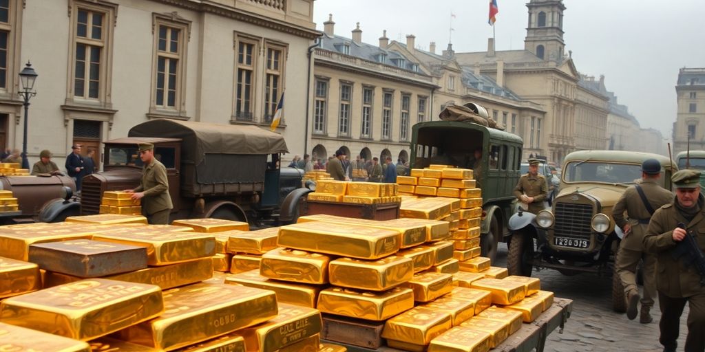 Évacuation de l'or en France entre 1923 et 1968.