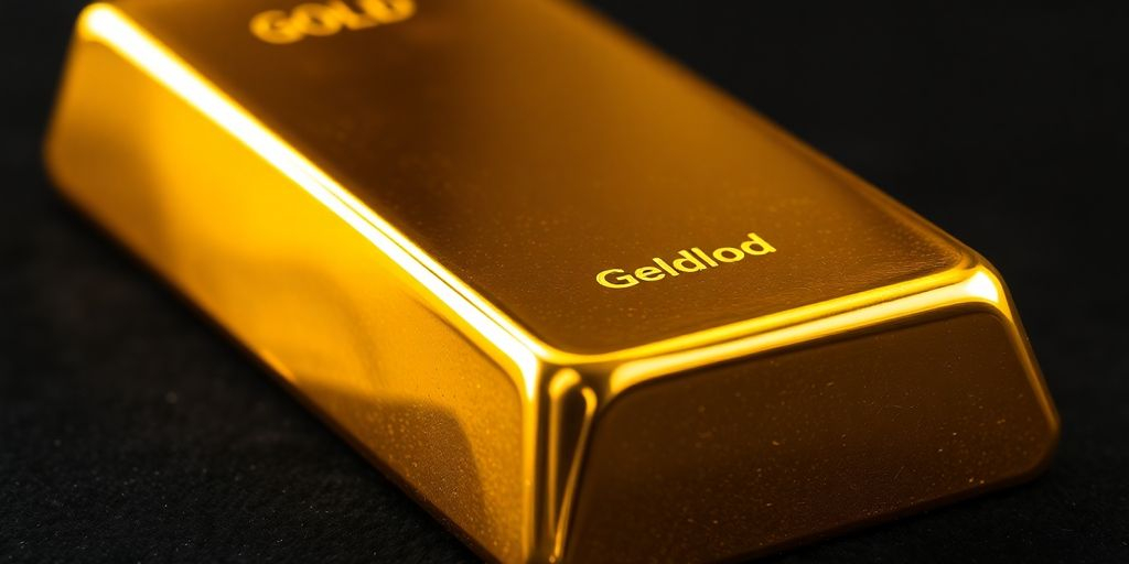Lingot d'or sur une surface en velours sombre.