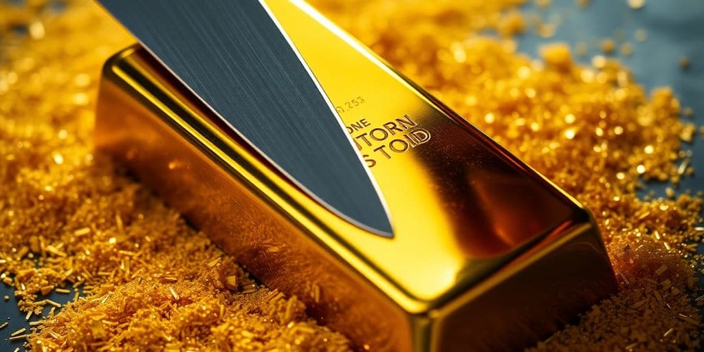 Barre d'or coupée entre héritiers