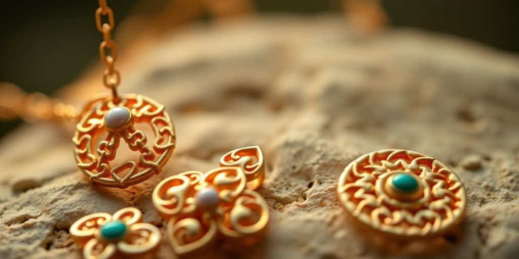 Bijoux en or de commerce équitable avec des designs uniques.