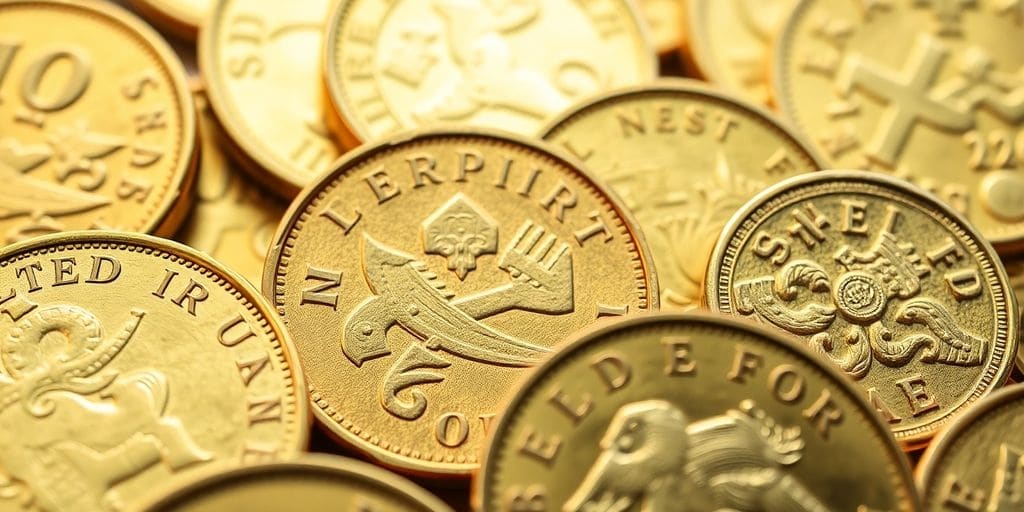 Différents Napoléons en or avec détails uniques.