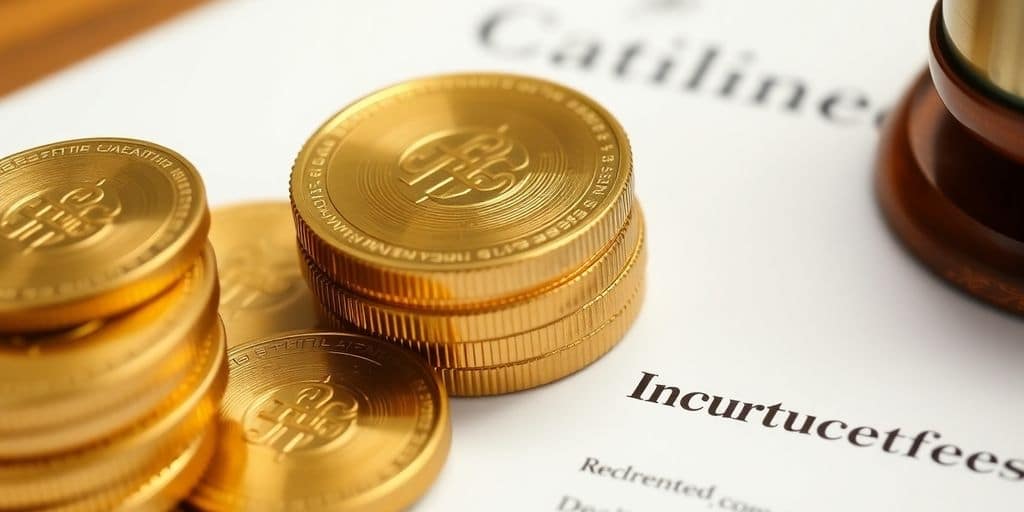 Pièces d'or et document légal sur héritage.