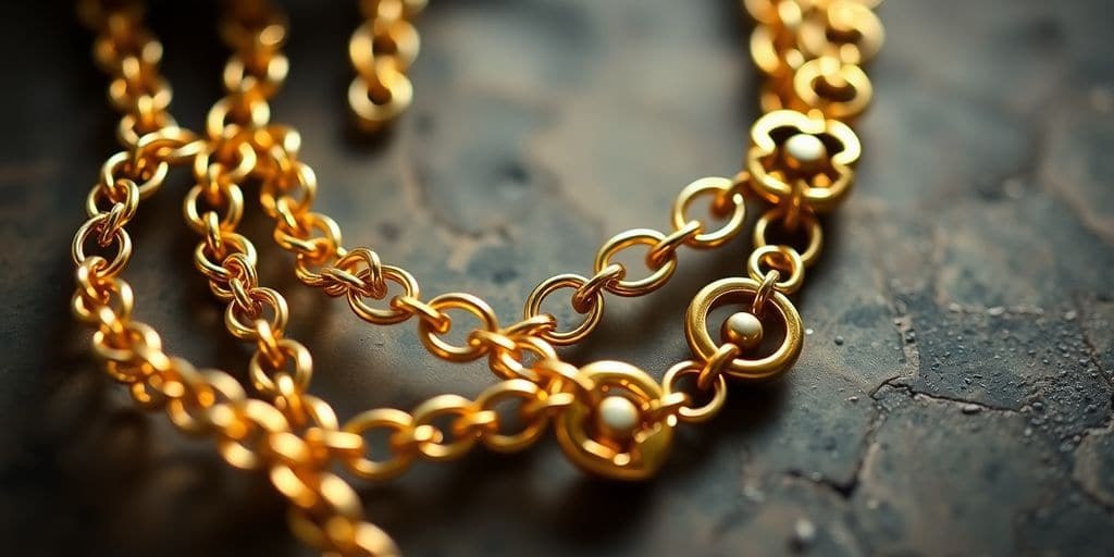 Collier en or et héritage familial.