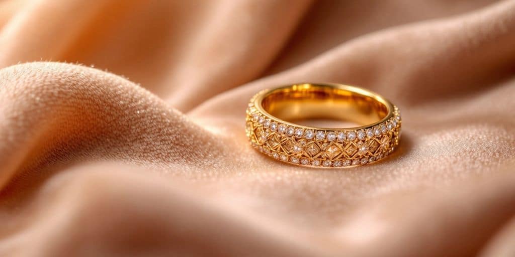 Pièce d'or brillante sur un fond en velours.