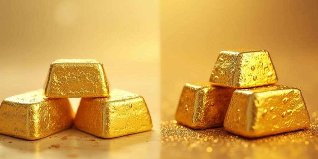 Comparaison entre or dentaire et lingots
