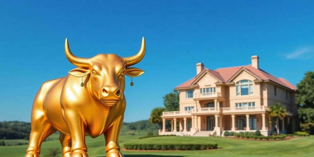 Image de l'or et de l'immobilier.