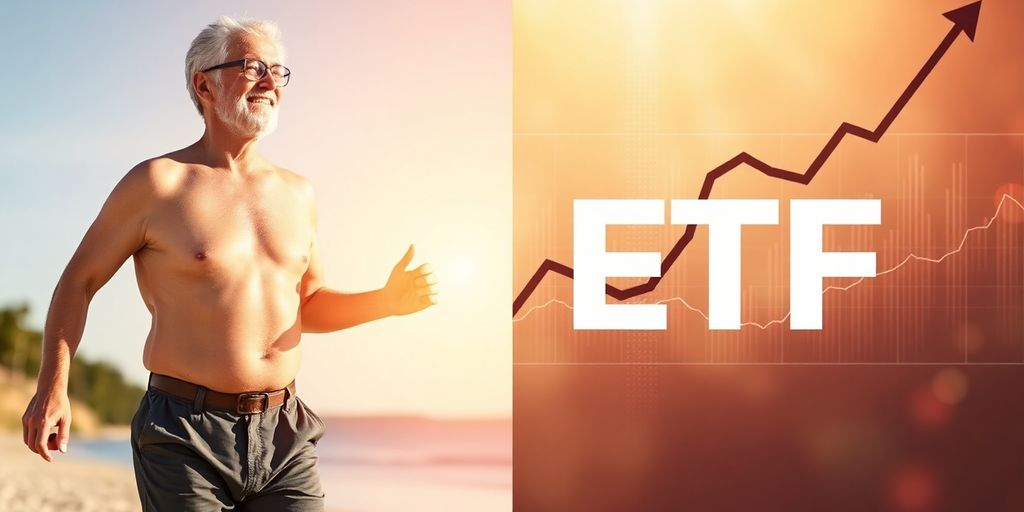 Un physique de retraite et un graphique d'ETF.