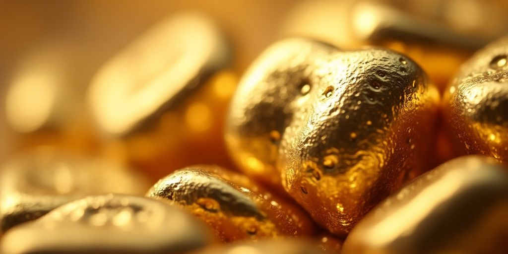 Gros plan sur des pièces d'or dentaire.