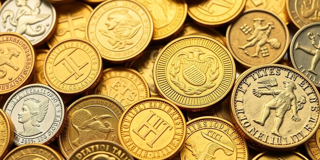 Comparaison de pièces d'or modernes et anciennes.
