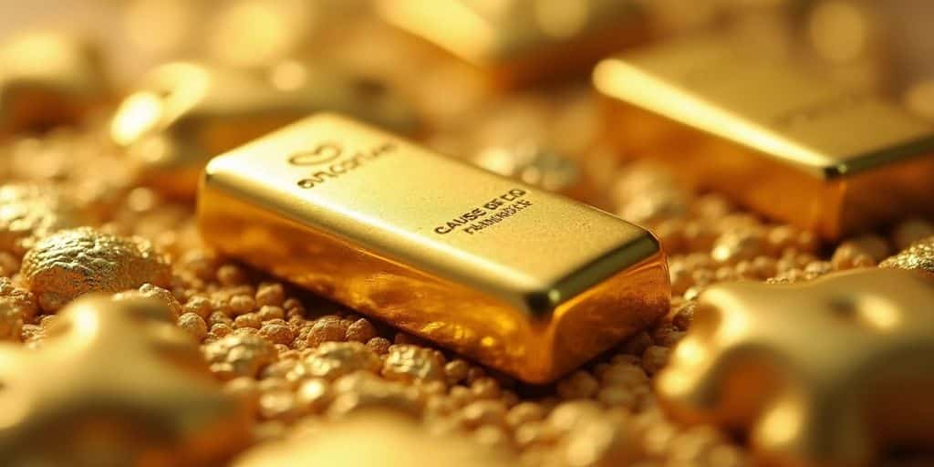 Échantillons d'or dentaire avec une belle brillance.