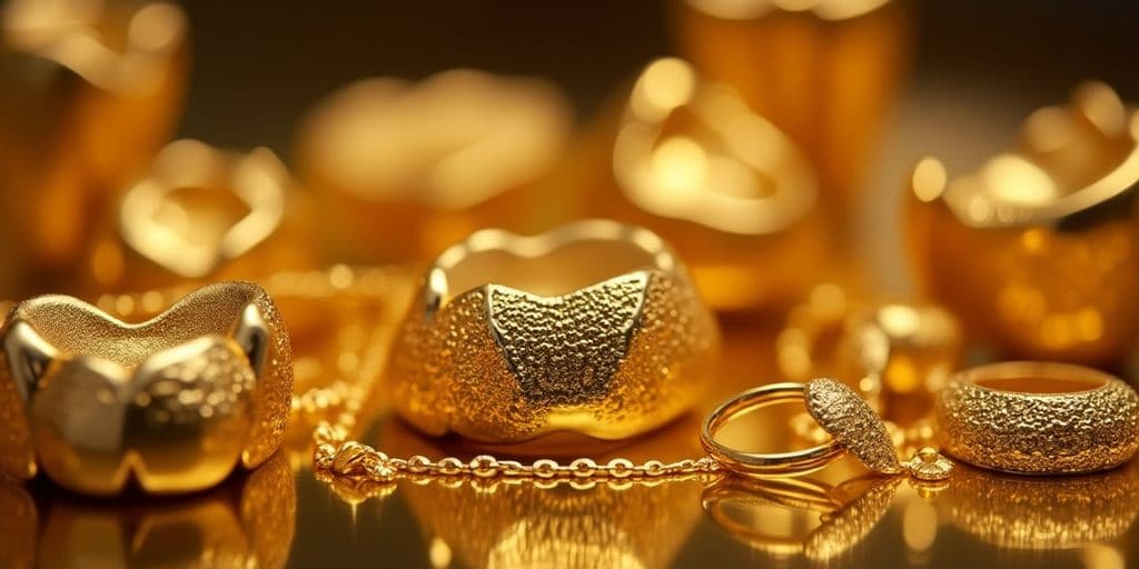 Bijoux en or dentaire exposés élégamment.