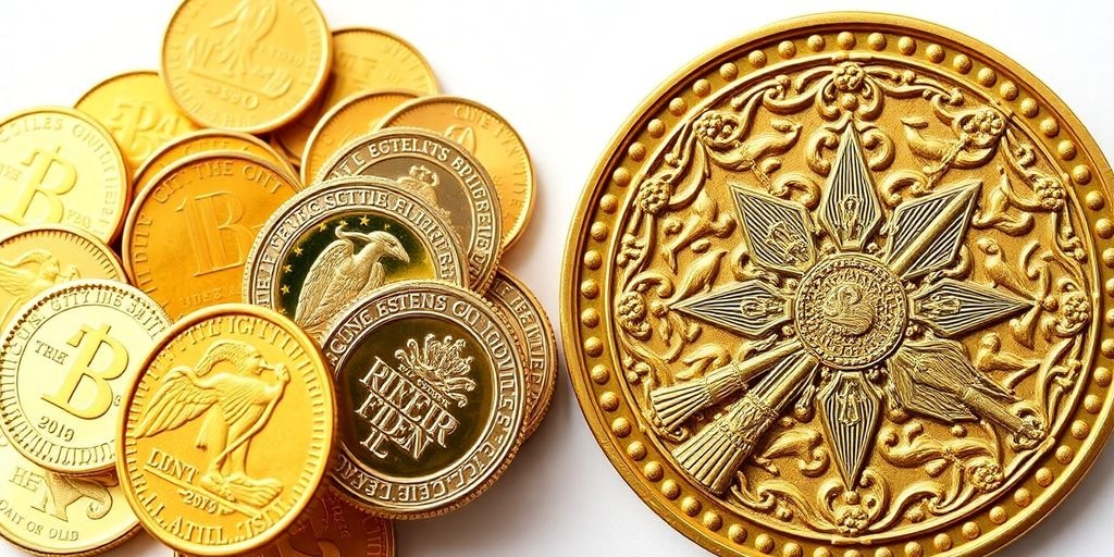 Comparaison des pièces d'or d'investissement et de collection.