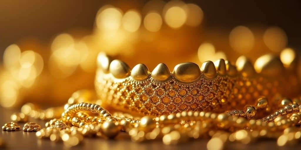 Bijoux en or dentaire d'occasion brillants.