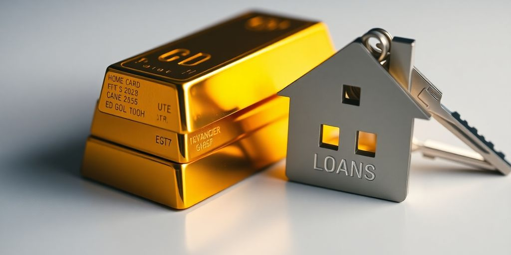 Des barres d'or et une clé de maison.