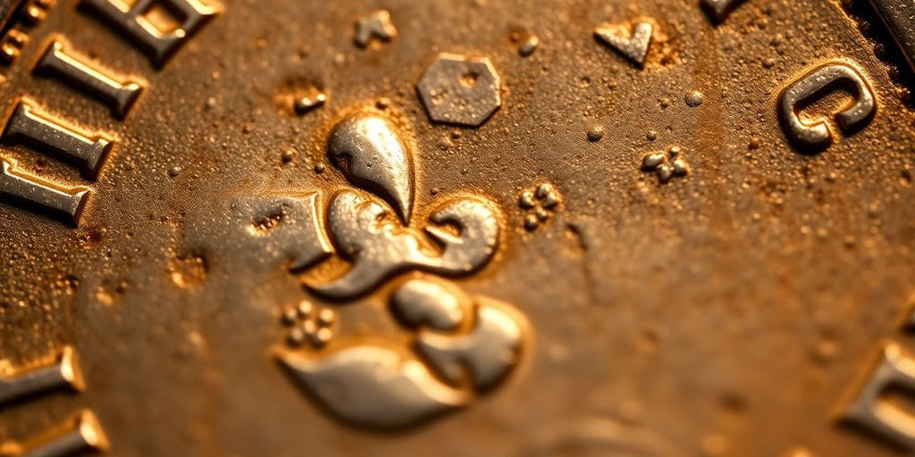 Une pièce de monnaie rare avec des détails fins.