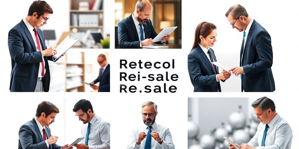 Professionnels évaluant des objets pour leur revente.