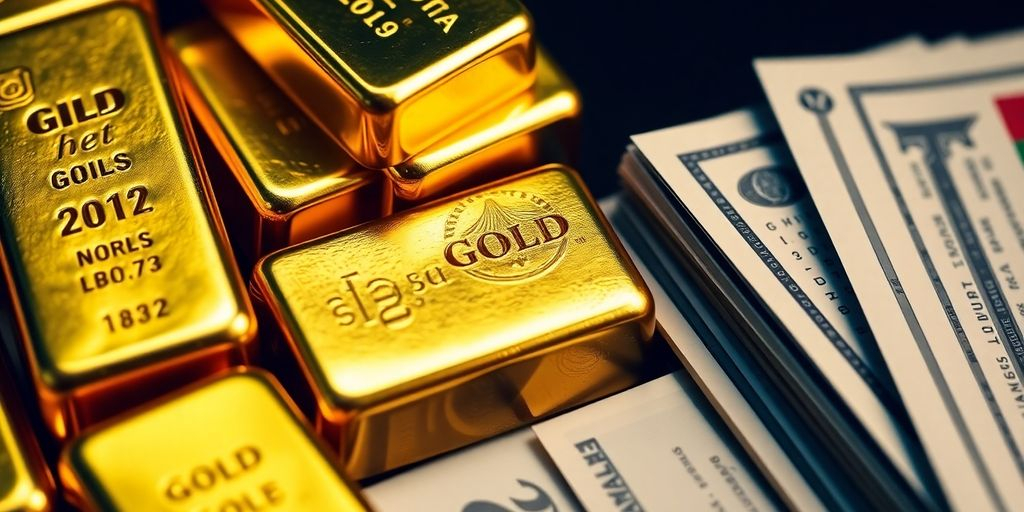 Barres d'or et actions, options d'investissement comparées.
