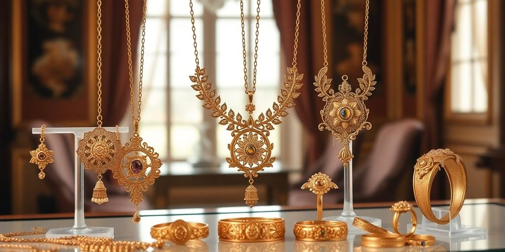 Collection de bijoux en or ancien à Versailles