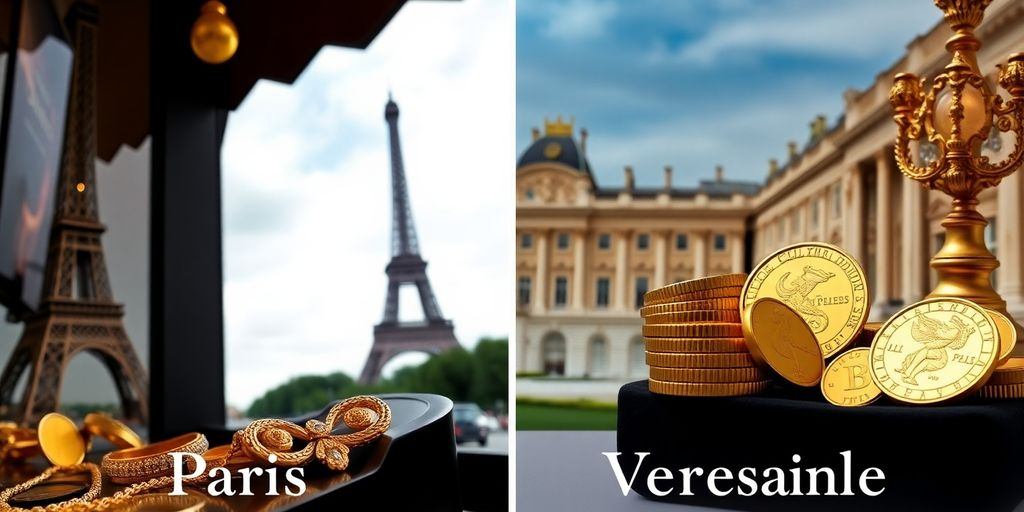 Bijoux en or à Paris et Versailles.