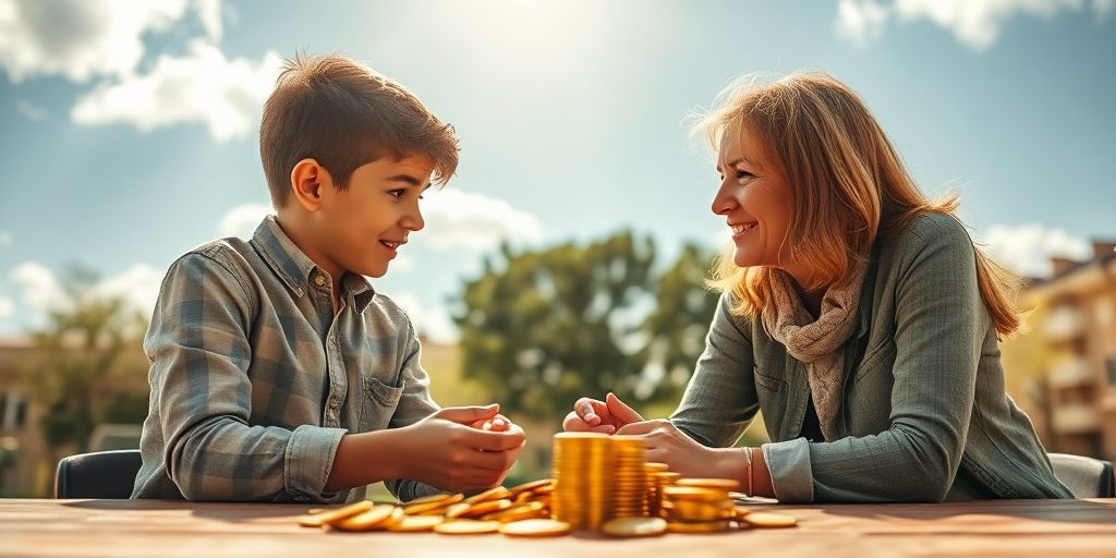 Jeunes et adultes discutant de la vente d'or.