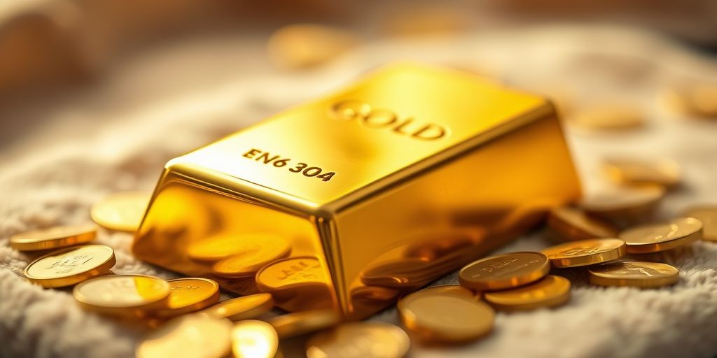 Barre d'or sur un tissu en velours.