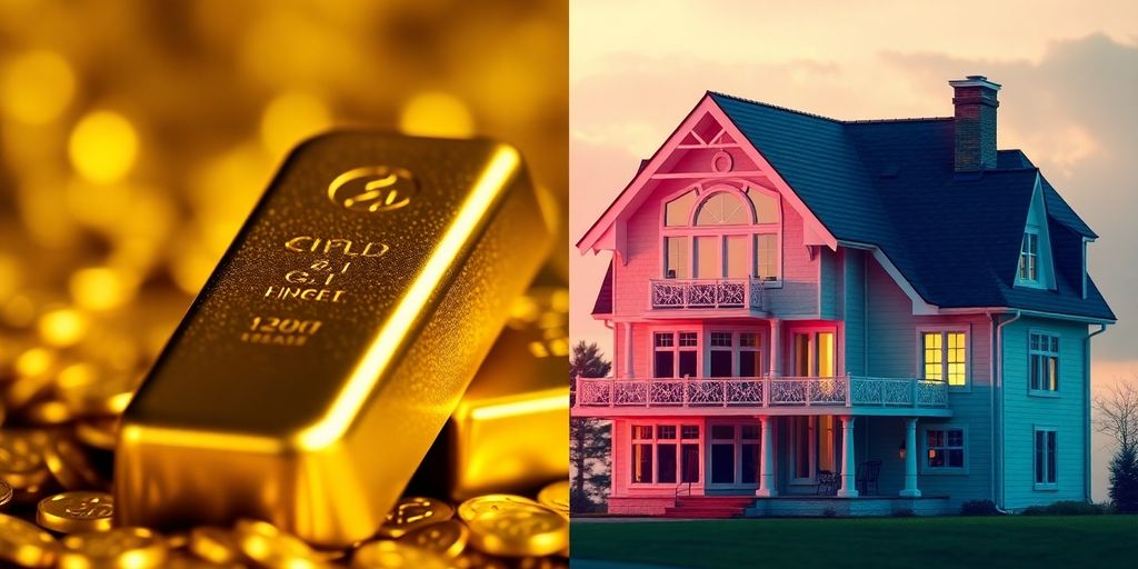 Barre d'or et maison de luxe en comparaison.