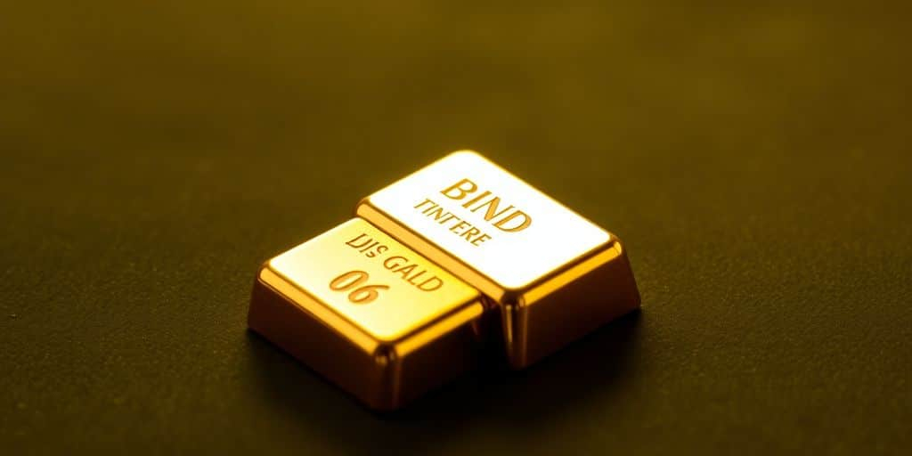 Lingot d'or mini sur fond velours luxueux.