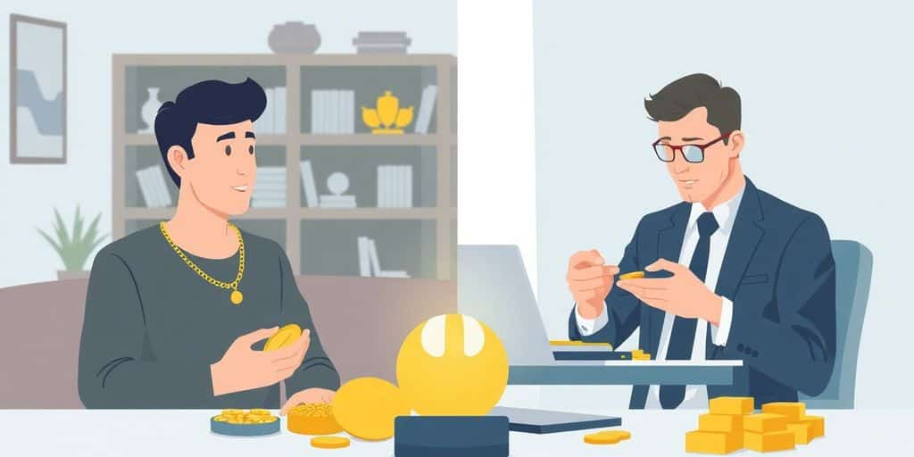 Vente d’or entre particulier et professionnel.