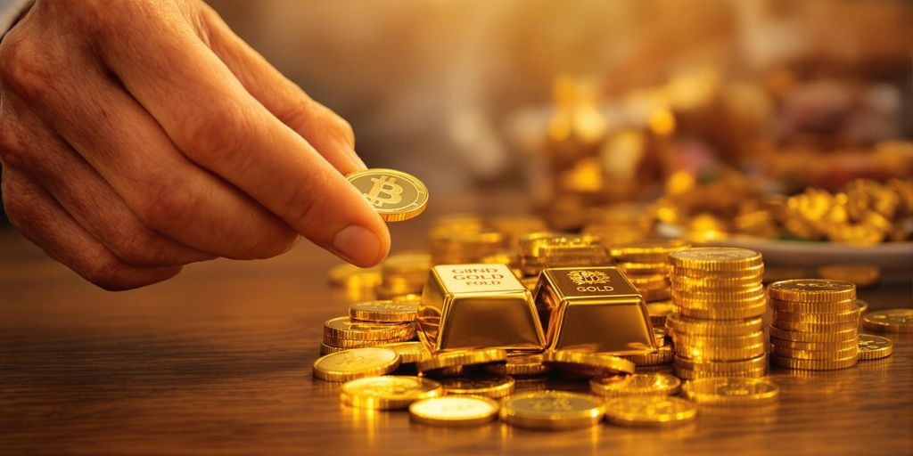 Transmission d'or entre générations avec pièces et lingots