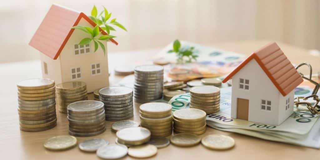 Divers actifs financiers posés sur une table en bois.