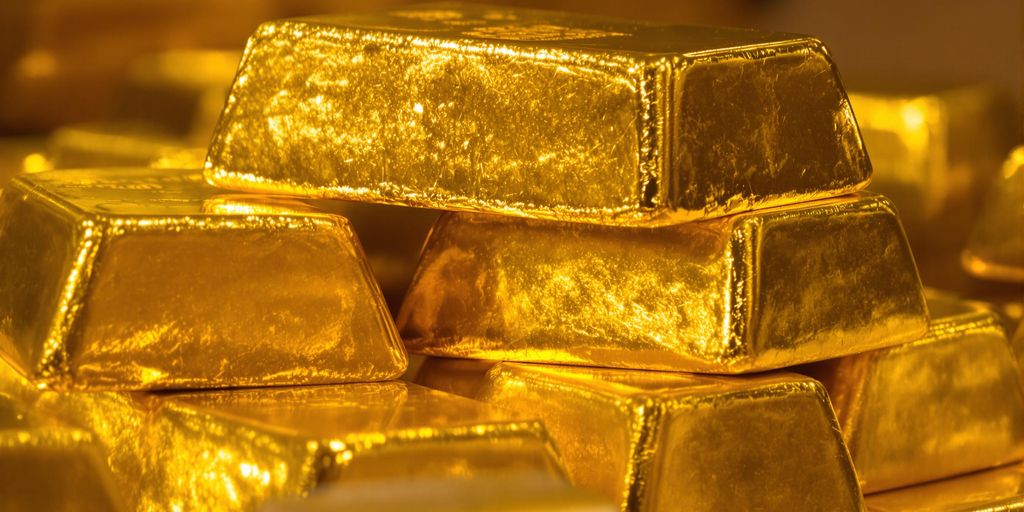 Lingots d'or brillants