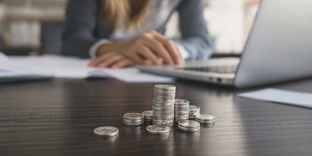 Hommes gérant des investissements avec des pièces d'or.