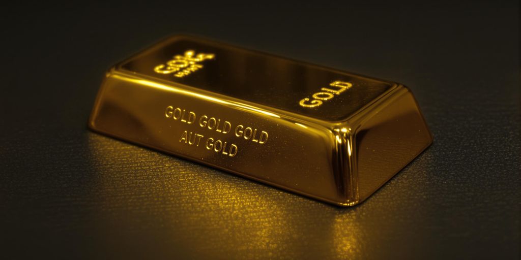 Un lingot d'or sur fond sombre