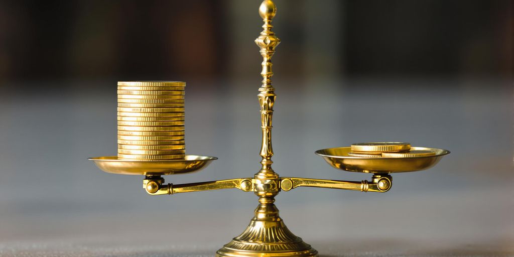 Balance commerciale avec pièces d'or