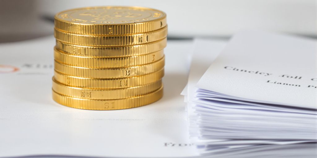 Pièces d'or et documents financiers