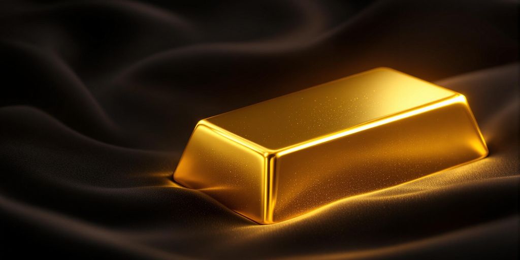 Lingot d'or sur fond noir