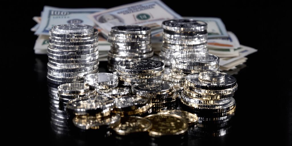 Pièces, lingots et billets d'argent